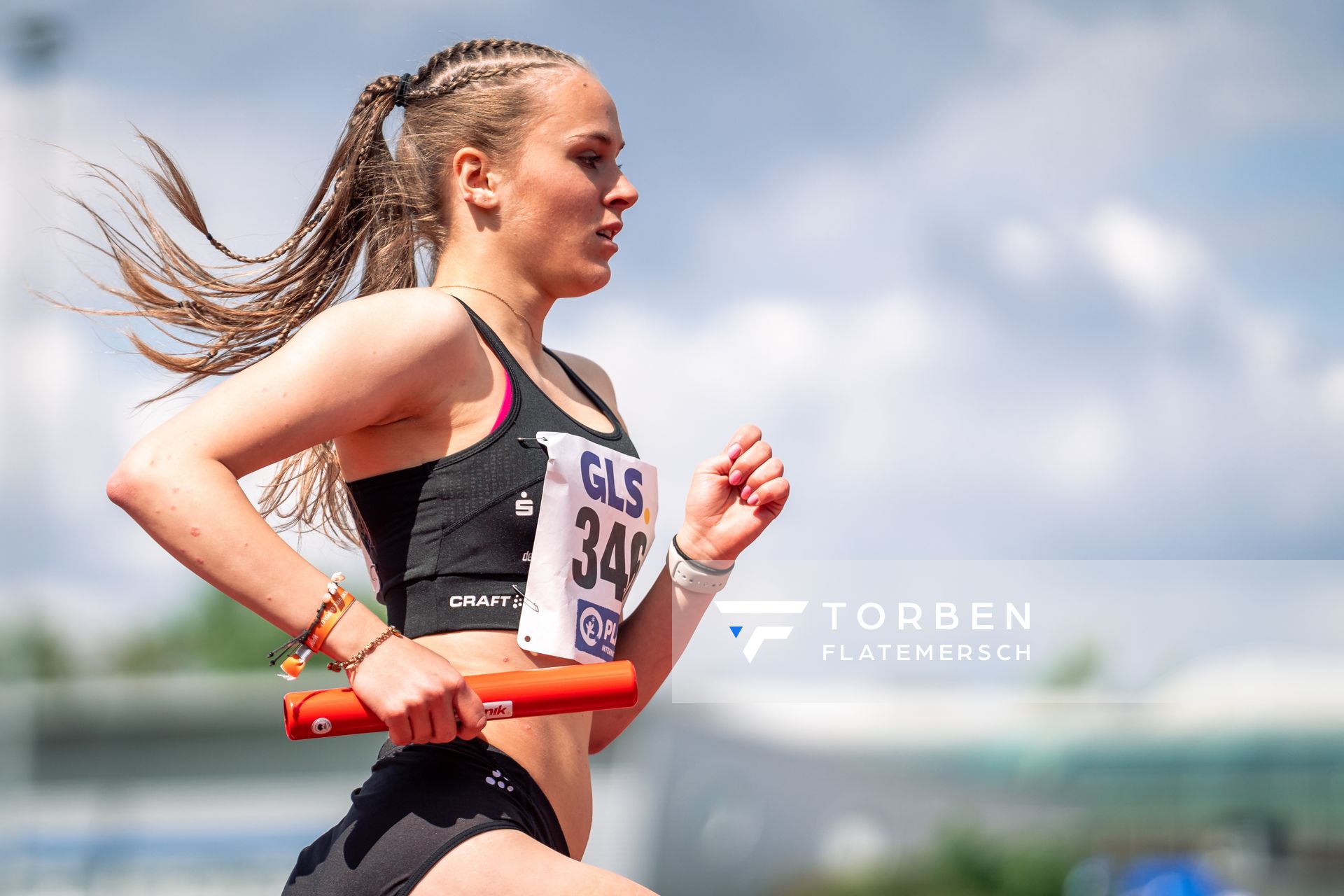 Neele Heyne (SC DHfK Leipzig e.V.) am 29.05.2022 waehrend der Deutschen Meisterschaften Langstaffel im Otto-Schott-Sportzentrum in Mainz